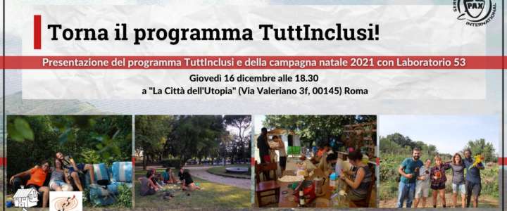 Evento: Torna TuttInclusi! a La Città dell’Utopia, 16 dicembre
