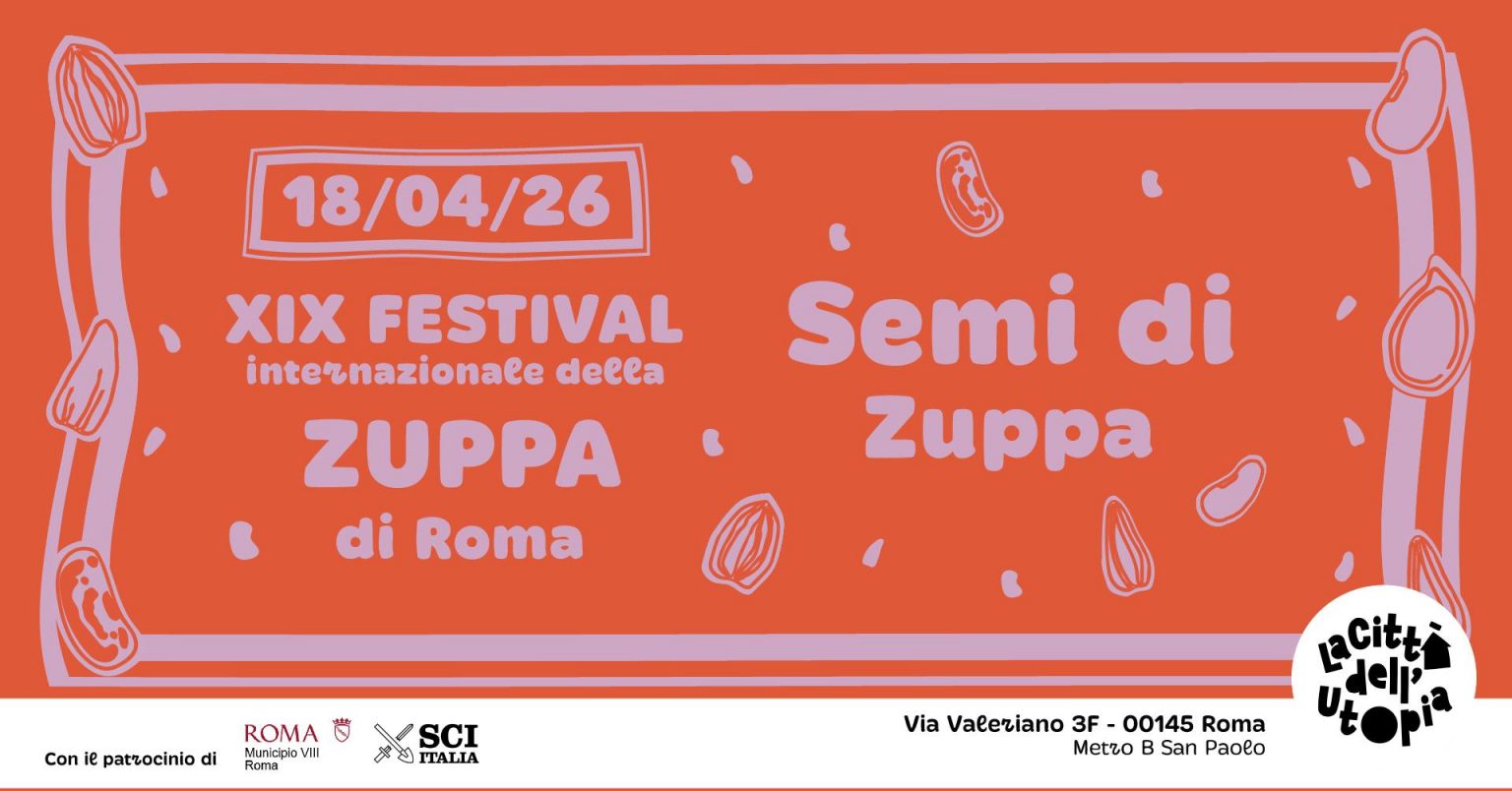 Il Festival Internazionale della Zuppa di Roma torna il 18 aprile: aperte le iscrizioni alla gara